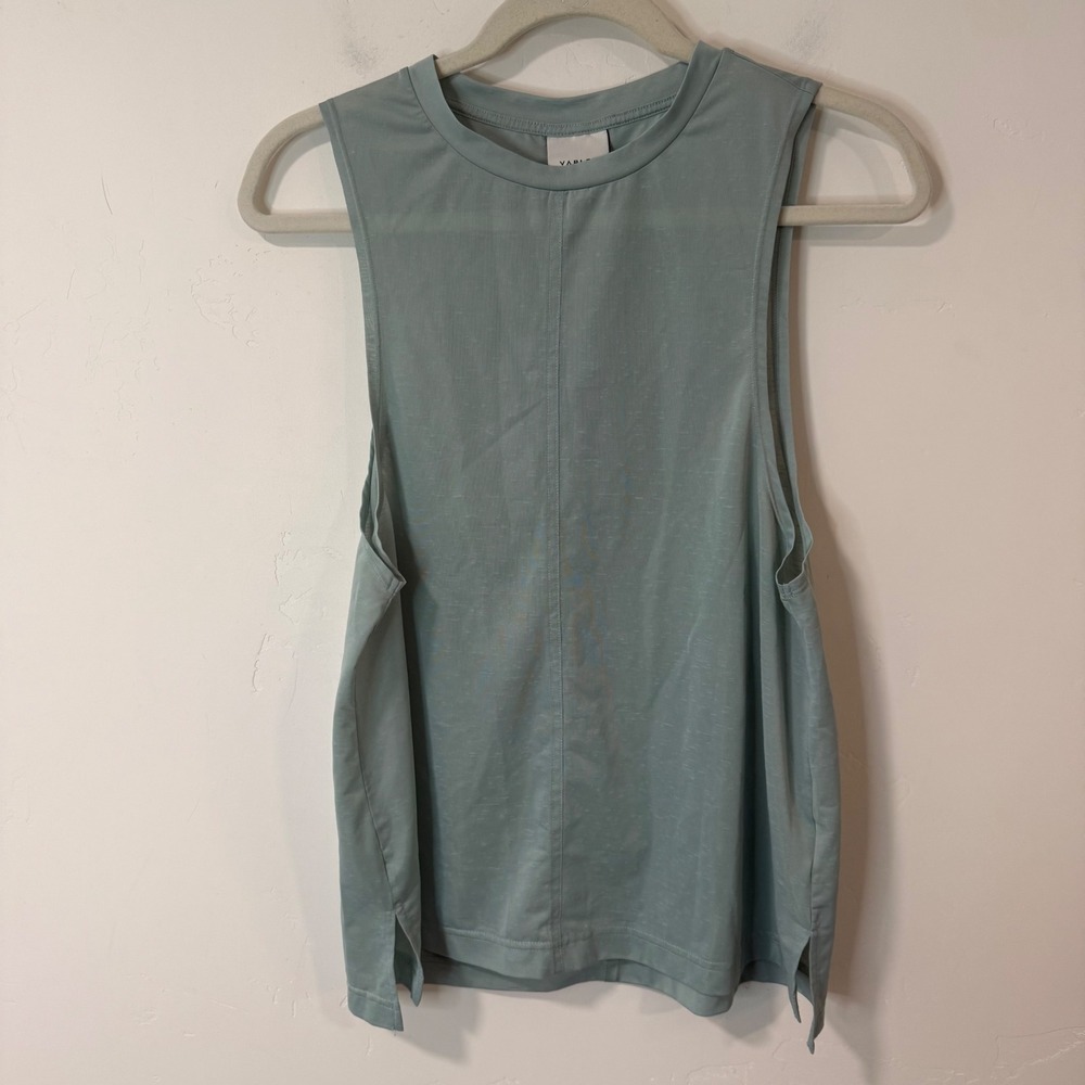 Varley Womens Mariposa Tank Top XS Blue Tissue Jersey Excellent Muscle Tee